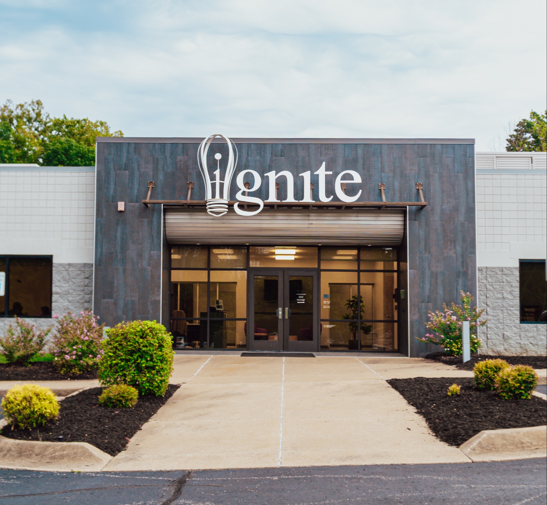 The entrance of Ignite Professional Studies in Bentonville, Arkansas